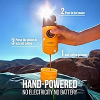 Vista 3 de WACACO Nanopresso - Máquina de espresso portátil, versión mejorada de Minipresso, presión de 18 bares, mini cafetera de viaje, de funcionamiento