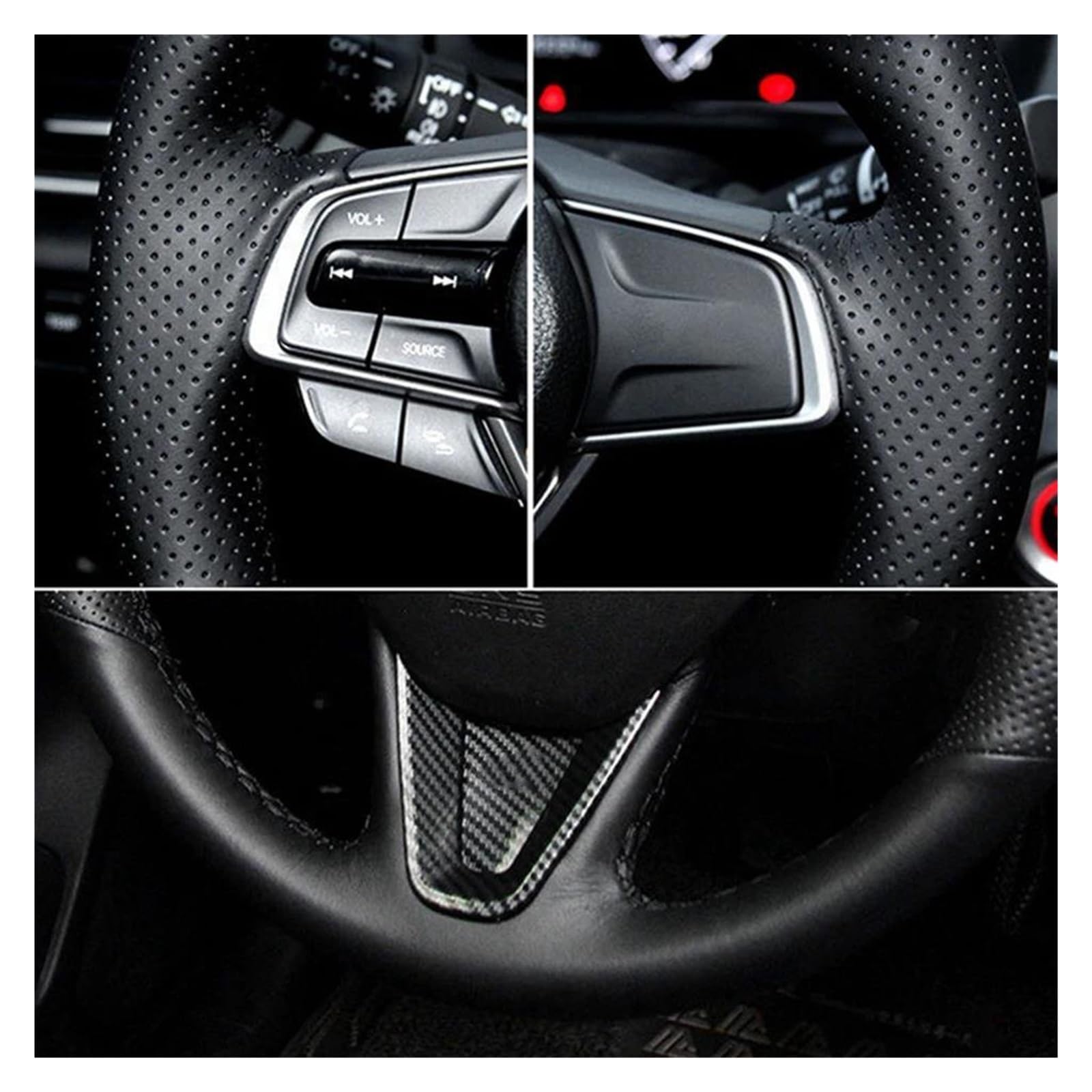 Volantes Funda Cuero Cosida Mano para Volante Coche para Cruze 2009-2014 para Aveo 2011-2014 para Orlando 2010-2015 para Ravon Funda Volante(Negro)