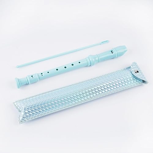 Miniatura 124 de Flauta para principiantes, niños y adultos, 8 agujeros, soprano, con varilla de limpieza y funda de cuero para estudiantes, entretenimiento en casa