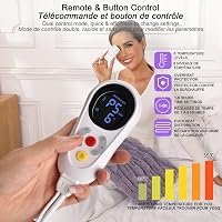 GOBRILLFUN Elektromos Melegítőpárna Távirányítóval, 40x80 cm, Lila - 6 Hőfokozat, 5 Időzítő, Gyerekzár, Automatikus Kikapcsolás, Hátfájásra 4