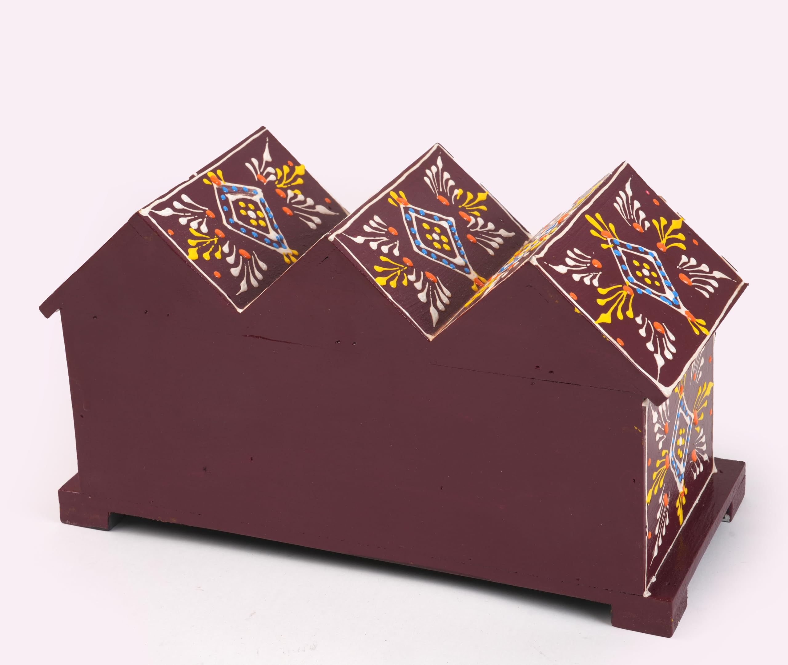 VYOGEETA Purple Wooden Drawer Three Storage Box Polished Solid Wooden Drawer Box for Home Office Bedroom Dressing Table Jewelry Keys Cosmetics Dcor_SSH-51 1