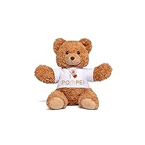 Trudi Bear Marlon T-SHIRT POMPEI | Peluche con maglietta città italiane, gift ricordo gadget viaggi | 14x16x8 cm taglia XS | Souvenir | modello 15055