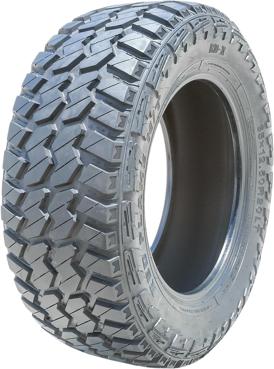 Red Flame RD-X MT M/T Mud Off-Road Light Truck Radial Tire-35X12.5R20LT 35X12.5X20 35X12.5-20 121Q Load Range E LRE 10-Ply BSW Black Side Wall