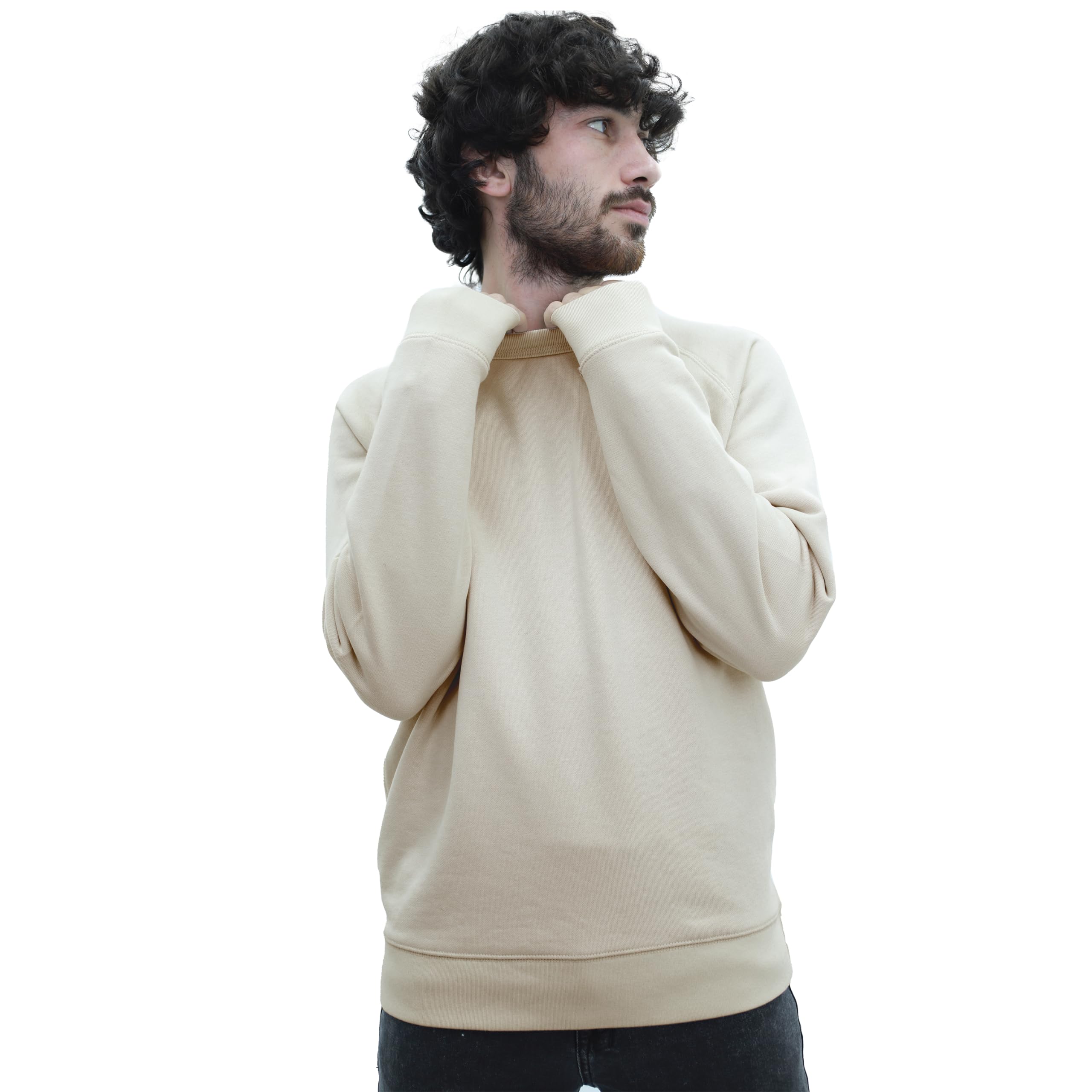 SoftSpun Pullover Herren Baumwolle – Sweatshirt Herren ohne Kapuze, Klassischer Pulli Regular Fit für Alltag & Arbeit