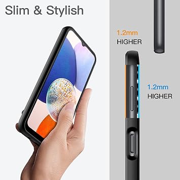 Samsung A34 Compatible Liquid Silicone case Shock Absorber Full Case Protection Case (Black)