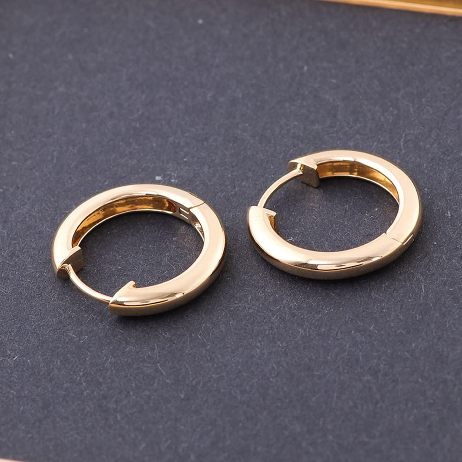 Gelbgold Ohrringe Hochzeit 375/585 / 750 für Damen, Kreis, Frauen Ohrschmuck Gold