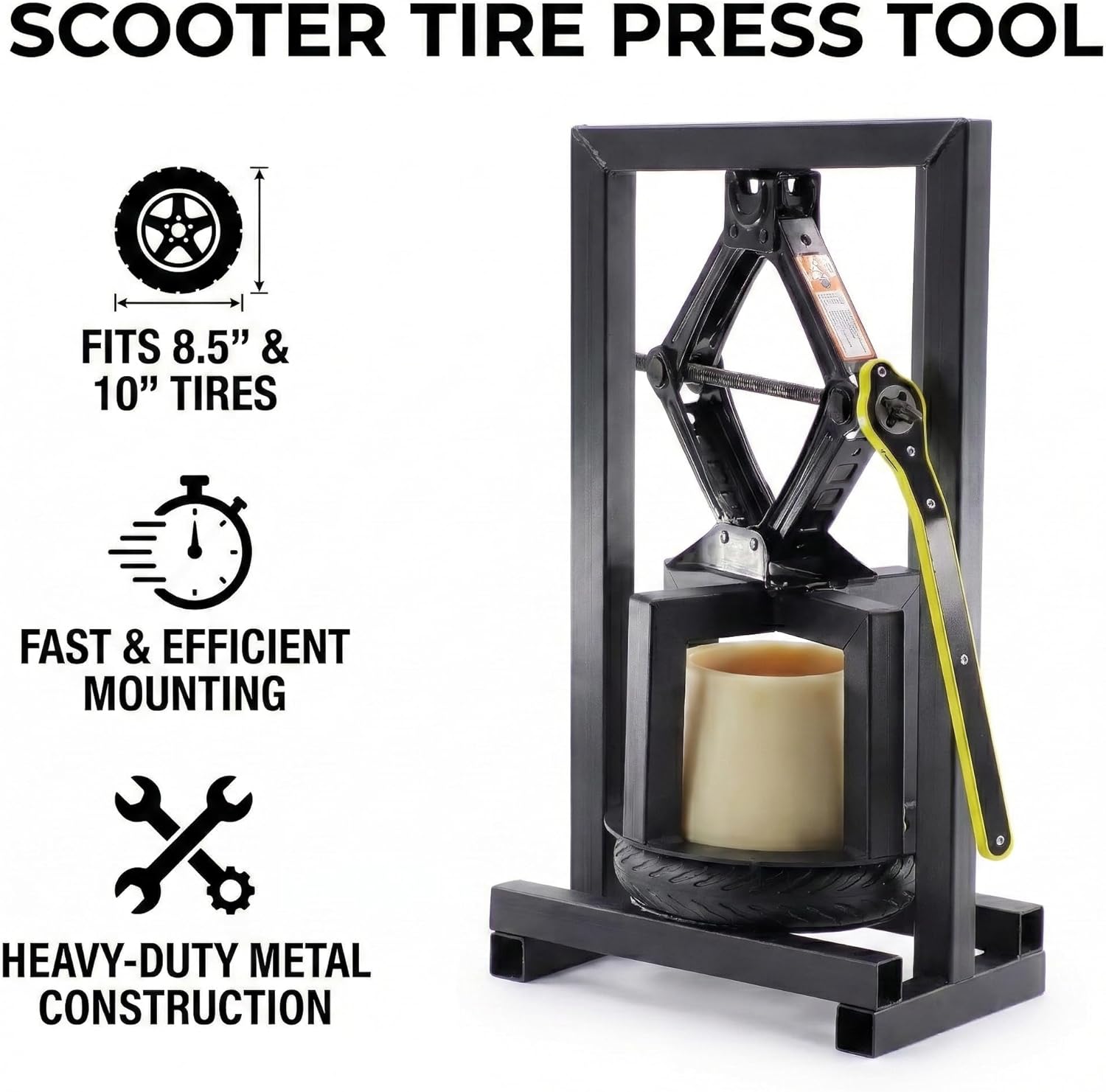 GregYoung 8.5 Inch/10 Inch Tire Pressing Machine,Portable Electric Scooter Tire Replacement Tools,Simple Tire Press Tools