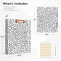 Vista 3 de Ospelelf Carpeta de 3 anillos de 1 pulgada, bonitas carpetas para documentos de tamaño carta (11 x 8.5 pulgadas) con 5 separadores de pestañas