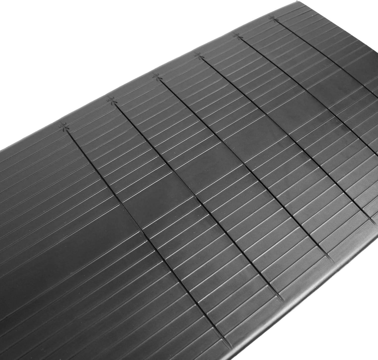 KMINA Wheelchair Door Threshold Ramp Thin, Non-Slip Surface, Rubber, Black, Patented