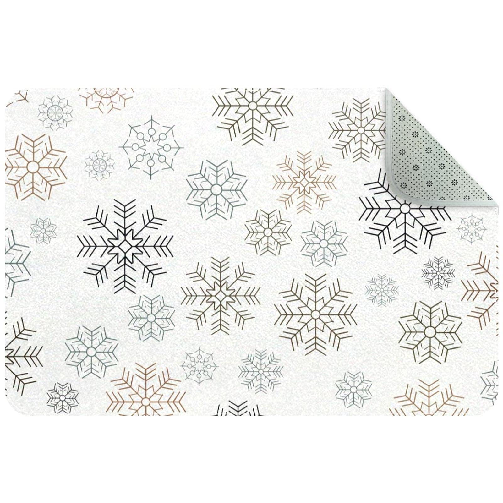 Paillasson flocon de neige extérieur et intérieur, tapis de sol pour entrée et jardin