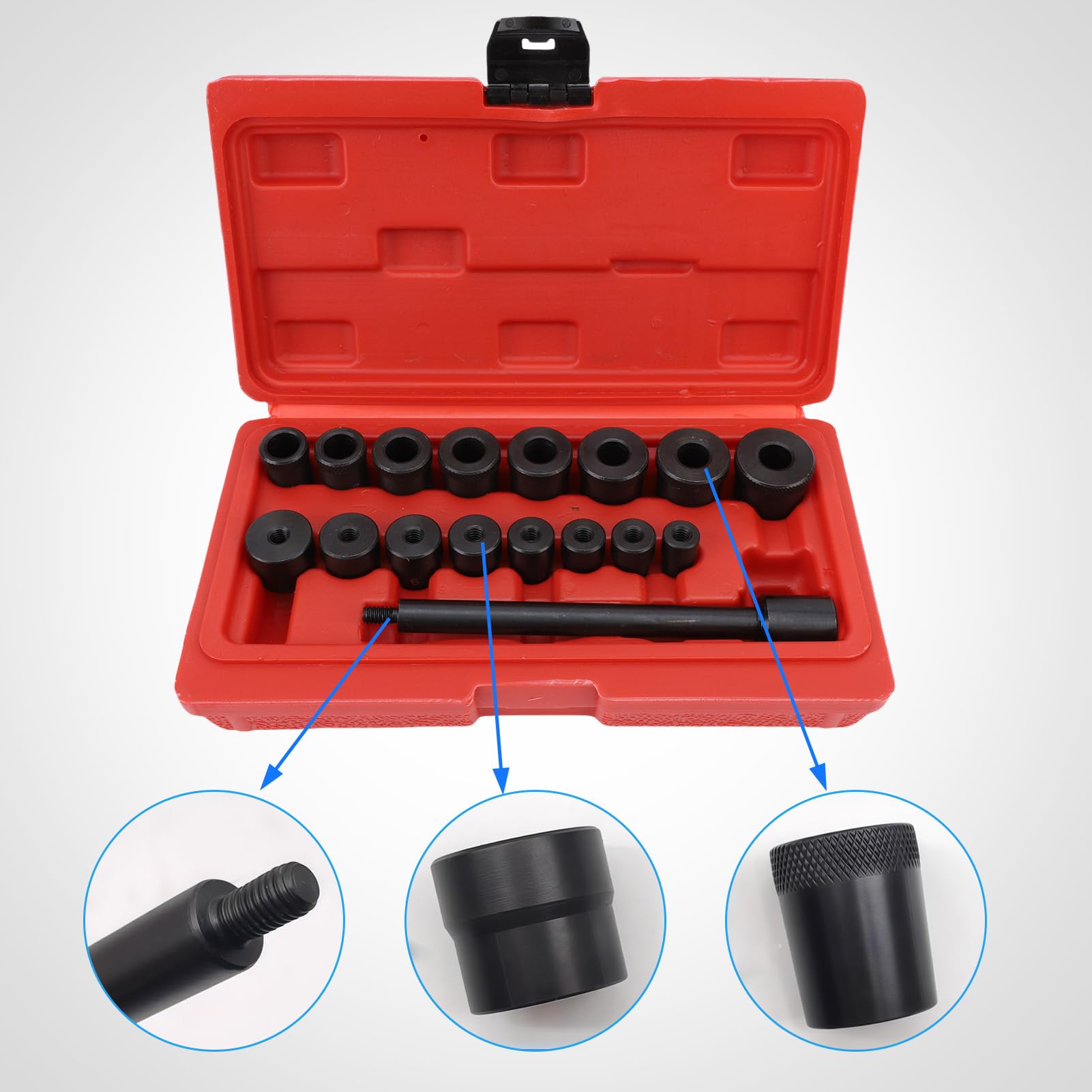 Buachois Kit allineamento frizione, 17 pezzi in acciaio per auto