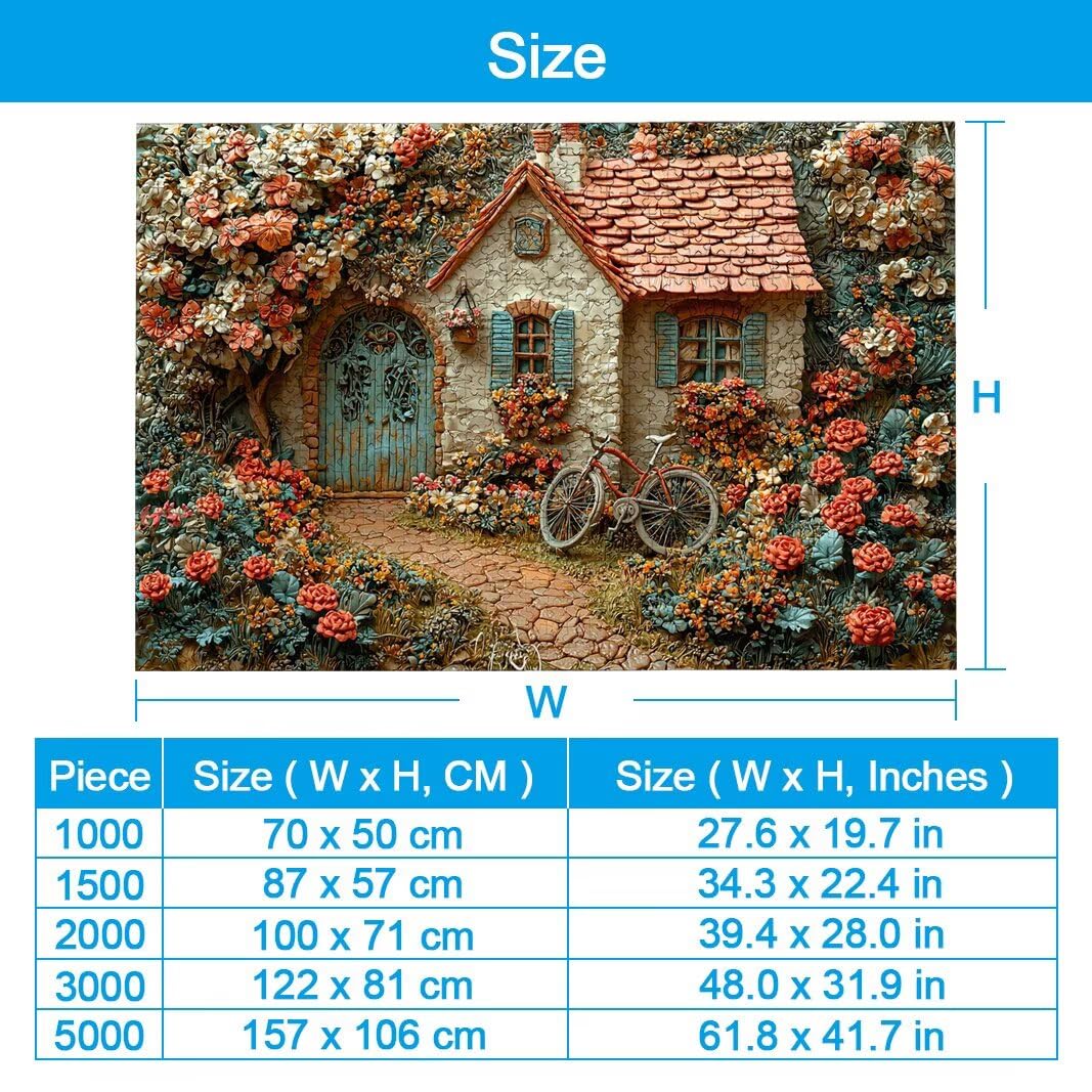 Puzzle 2000 Pièces Adultes, Puzzle 2000 Pieces Jardin, Cadeau Femme -2202