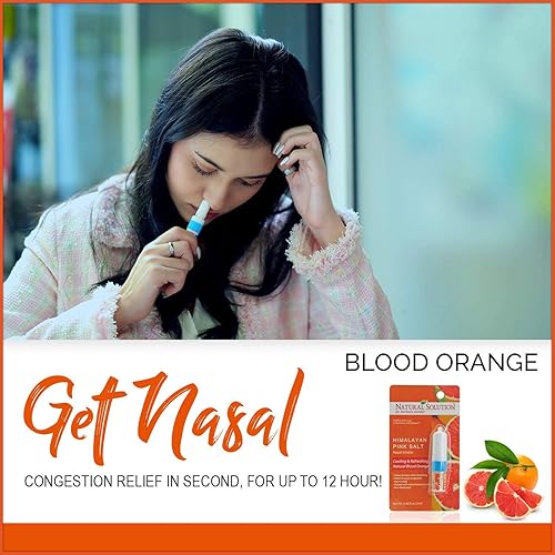 Miniatura 9 de Natural Solution Inhalador nasal con aromaterapia de sal rosa, mejora la respiración con alivio relajante y refrescante de los senos nasales de