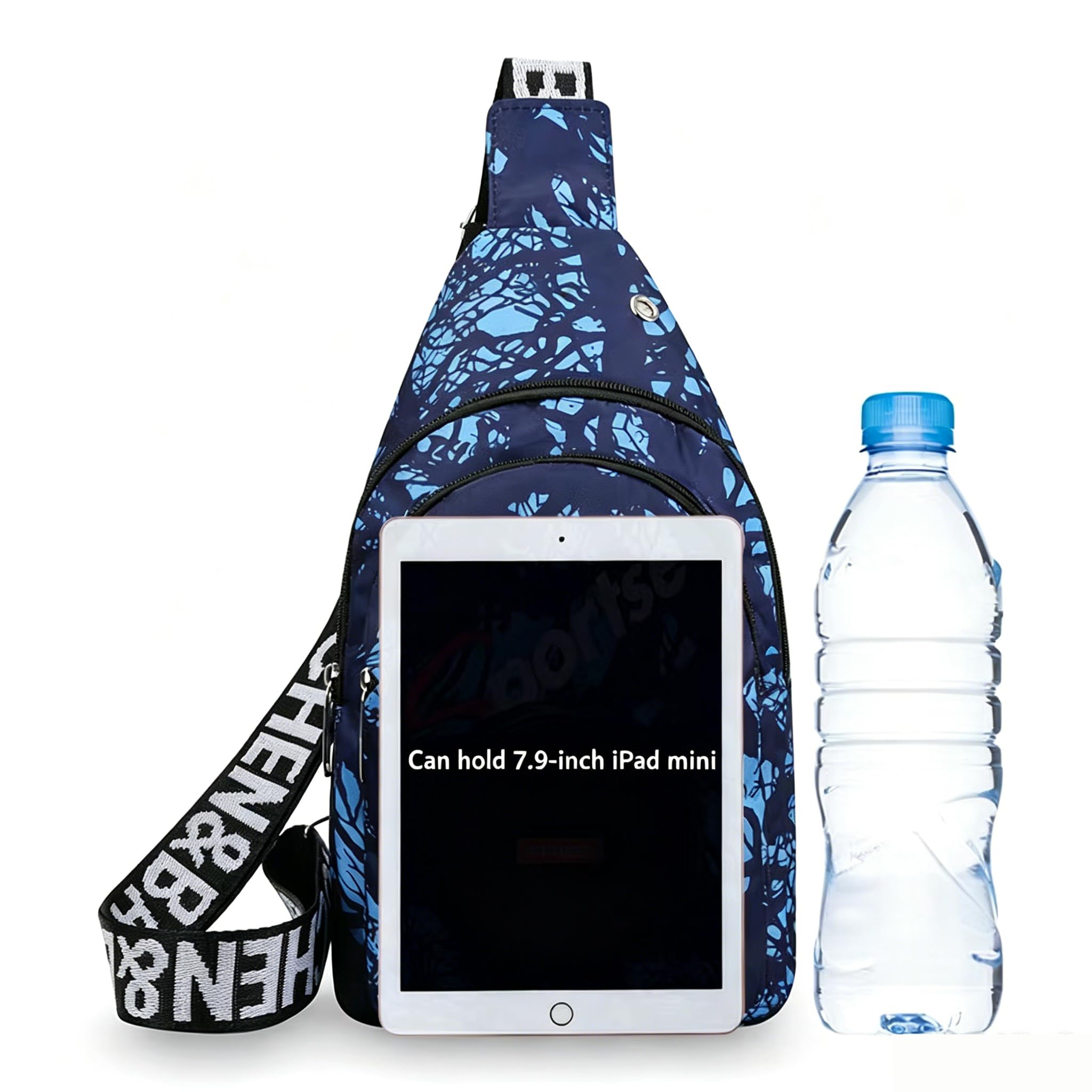 JACKLY Kabelloser Lautsprecher-Rucksack mit LED-Sicherheitslicht und Powerbank, wasserdicht, Radfahren, Wandern, Tagesrucksack, Schwarz, Small, Sportlich