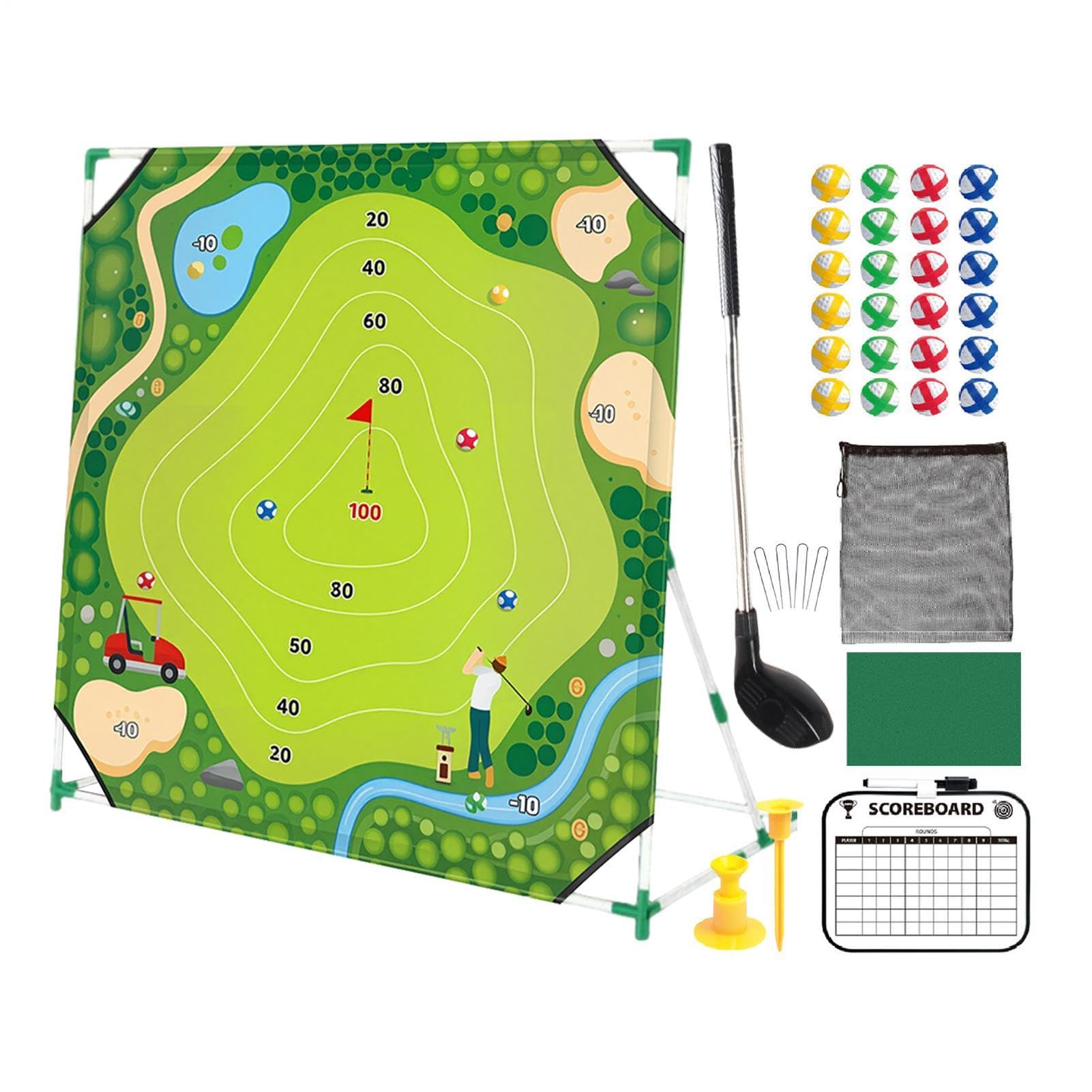 Backyard Golf Game, Interactive Putting Practice Set with Hitting Mat and B