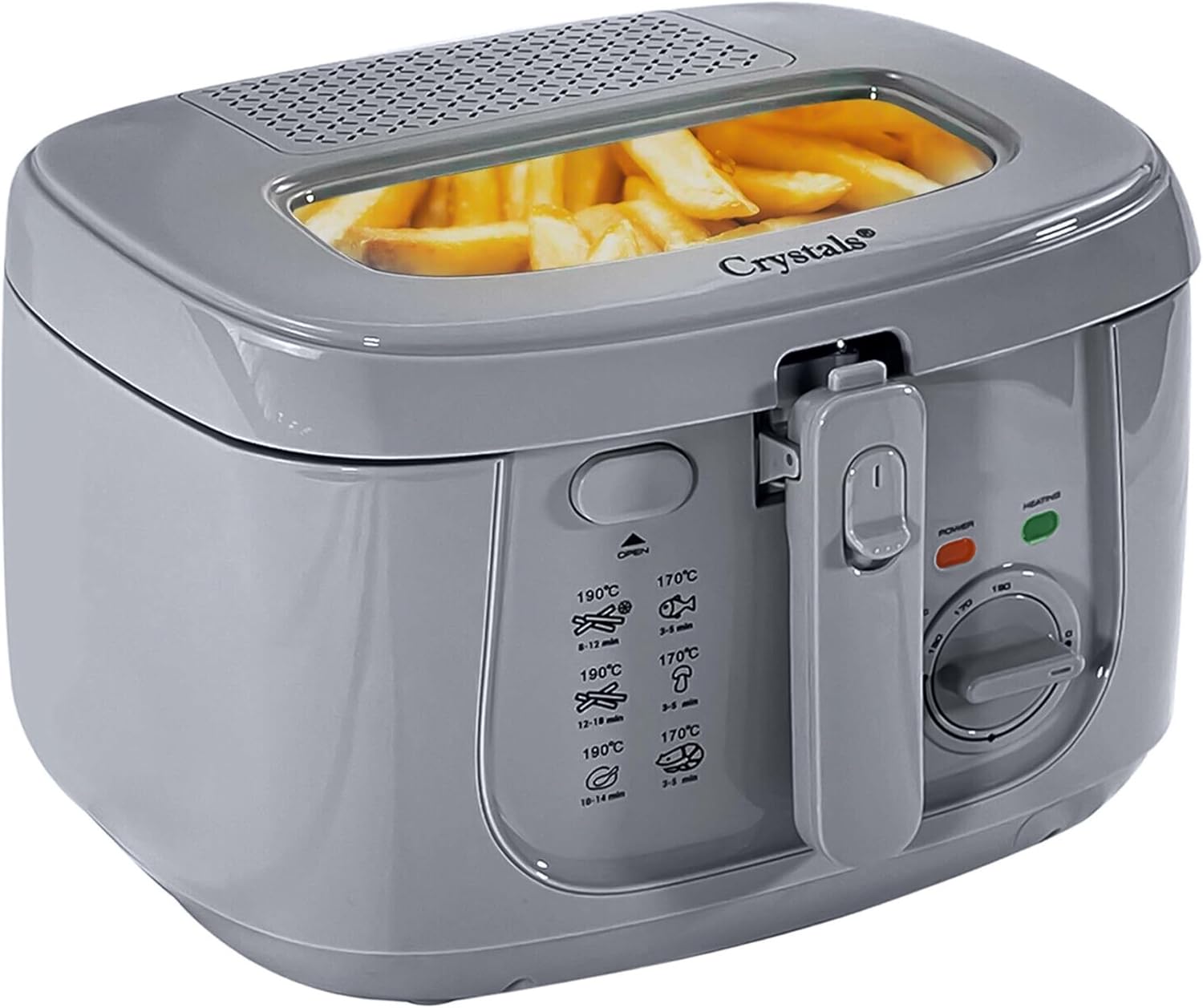 Crystals Electric 2.5L Deep Fryer, Deep Fat Fryer Countertop with Non