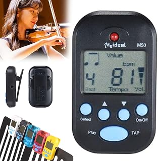 Professional Clip on Digital Beat Tempo Metronome, Electronic Metronome,Mini Pocket Metronome Guitar Piano Metronome,Portable LCD Digital Beat Clip-On Pocket Metronome for Guitar Piano Violin Flute