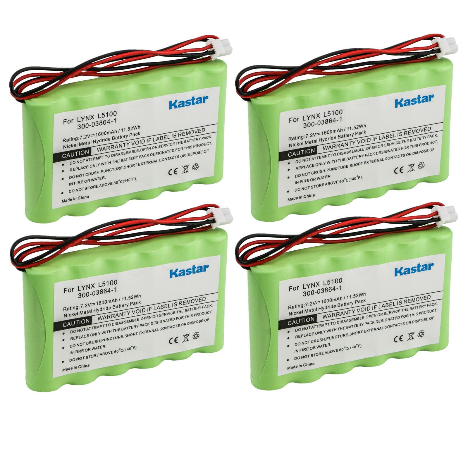 Kastar 4-Pack Battery Replacement for Honeywell Lynx Honeywell LYNXRCHKITHC Honeywell LYNXRCHKIT-HC Honeywell WALYNX-RCHB-SC Honeywell WALYNXRCHBSC Honeywell LYNXRCHKIT-SC Alarm System