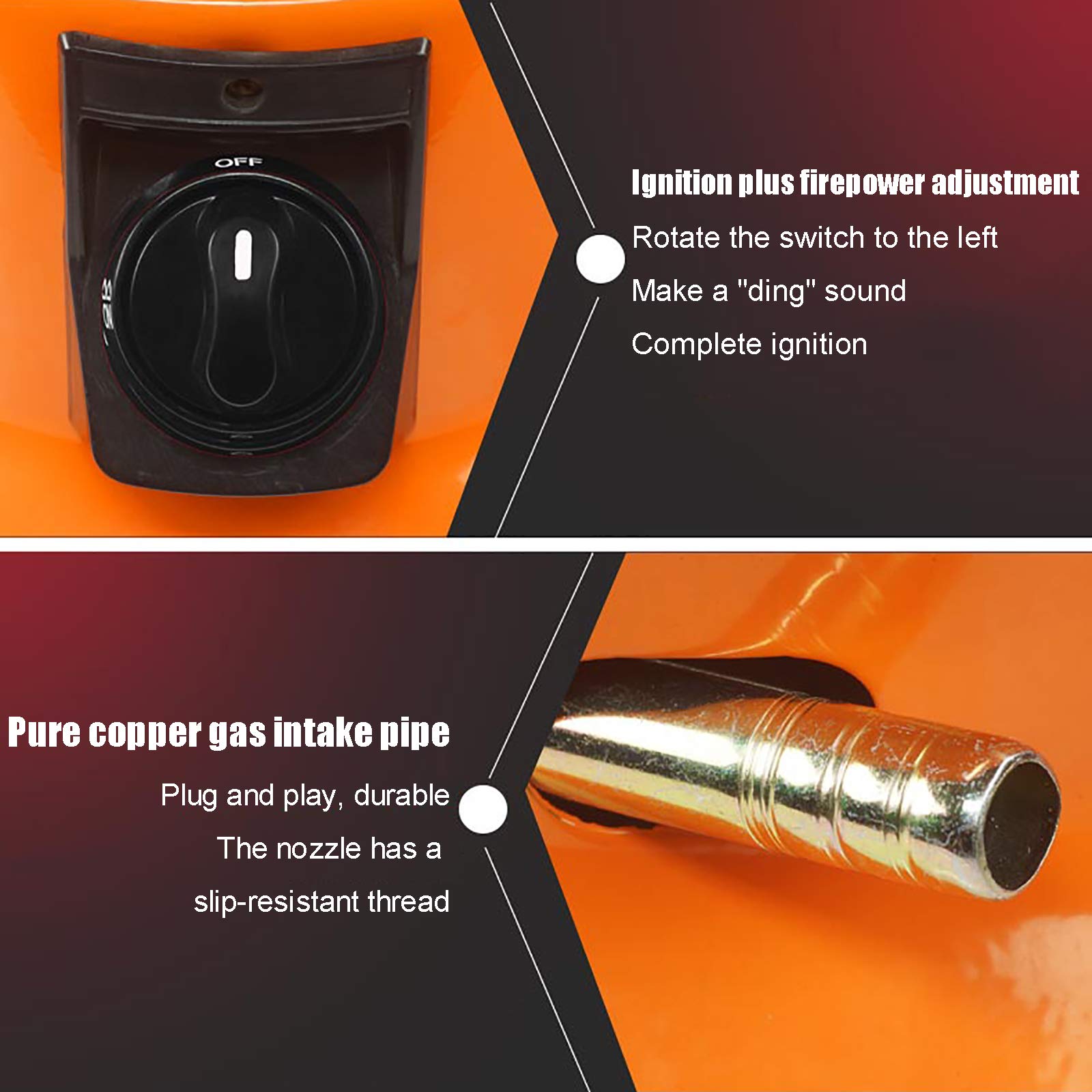 fungo riscaldante per esterno Riscaldatore Multifunzione Per Patio, Riscaldatore Portatile A Gas Propano Per Esterni, Tubo Da 2 M, Manopola Di Regolazione Continua, Per Riscaldamento Esterno Interno