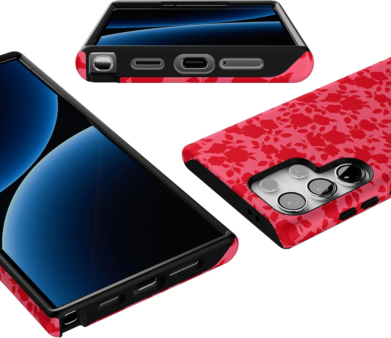 Casely Galaxy S24 Ultra Case | Rose Garden | Red Aesthetic | Essential Slim Dual-Layer Protective Design