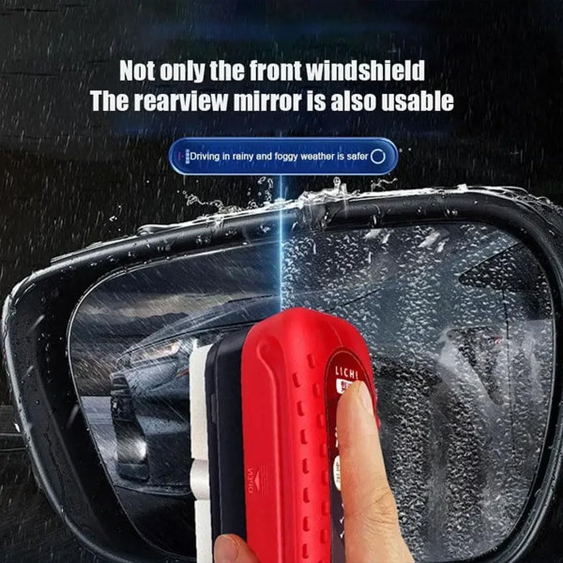Automotive Oil Film Cleaning Brush, Glass Cleaning Board, 2025 Upgraded Windshield Oil Film Remover for Car Windows Improves Clarity and Visibility (3, Red)