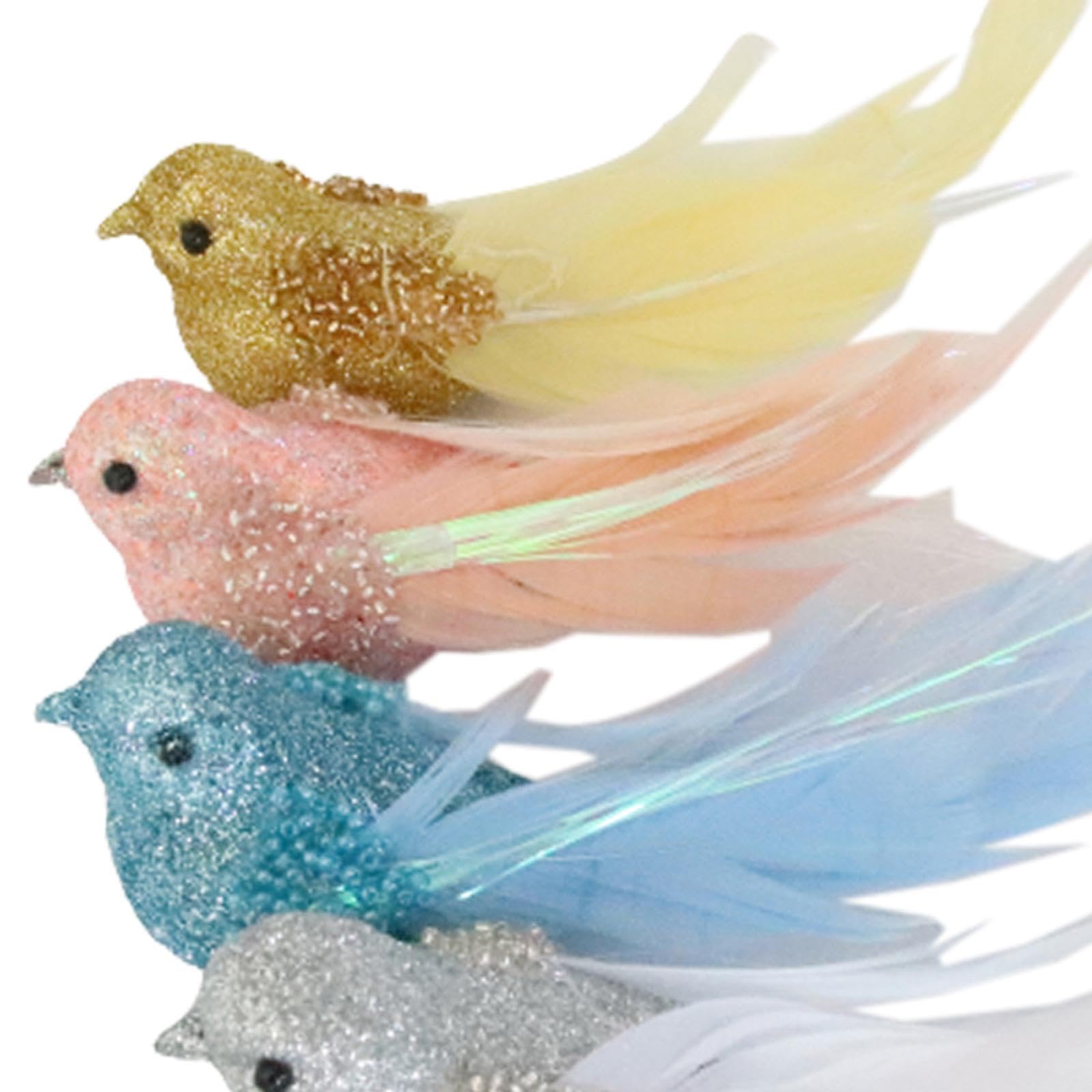CLUB BOLLYWOOD® 4X Feathered Birds Realistic Feather Birds for DIY Crafts Fairy Garden Decor | Garden D?©cor | Statues & Lawn Ornaments | Statues & Lawn Ornaments | 4 Artificial Birds-image-28
