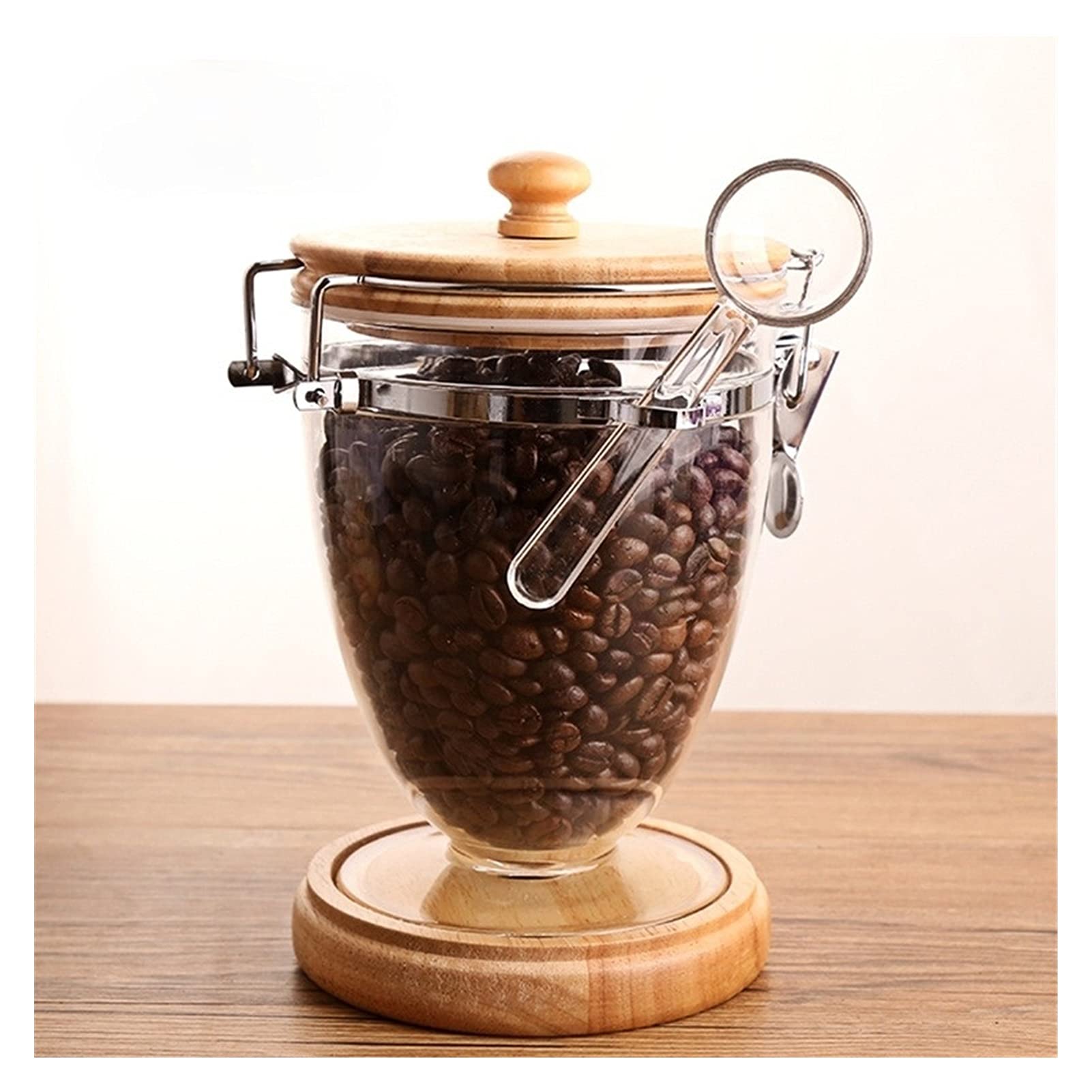 QINGGANGLING999 Kaffeedosen Kaffee versiegelte Glas Kaffeedosen Home Aufbewahrung Organizer Container Candy Panzer Lebensmittel Jar Lagerung Caddies Tee Can Kaffeedose Luftdicht (Size : 1150ML)