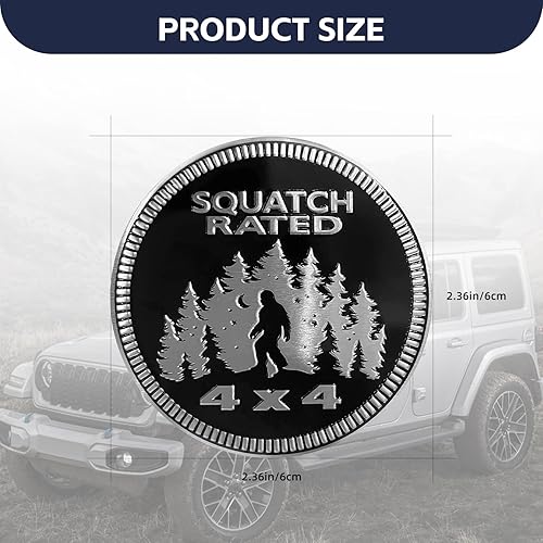 Miniatura 2 de Emblema de automóvil con patrón de Wild Man, 4 x 4, calcomanías de insignia de automóvil automotriz, insignias de metal 3D, calcomanías redondas de