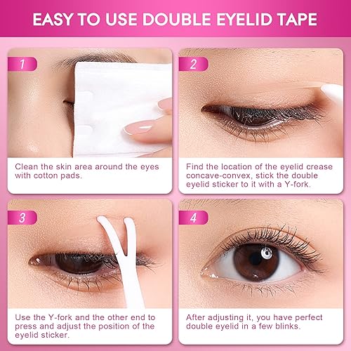 Miniatura 9 de FENVIRN Cinta para párpados, tiras naturales de doble párpado, cinta invisible de doble párpado, impermeable, levantamiento instantáneo de párpados