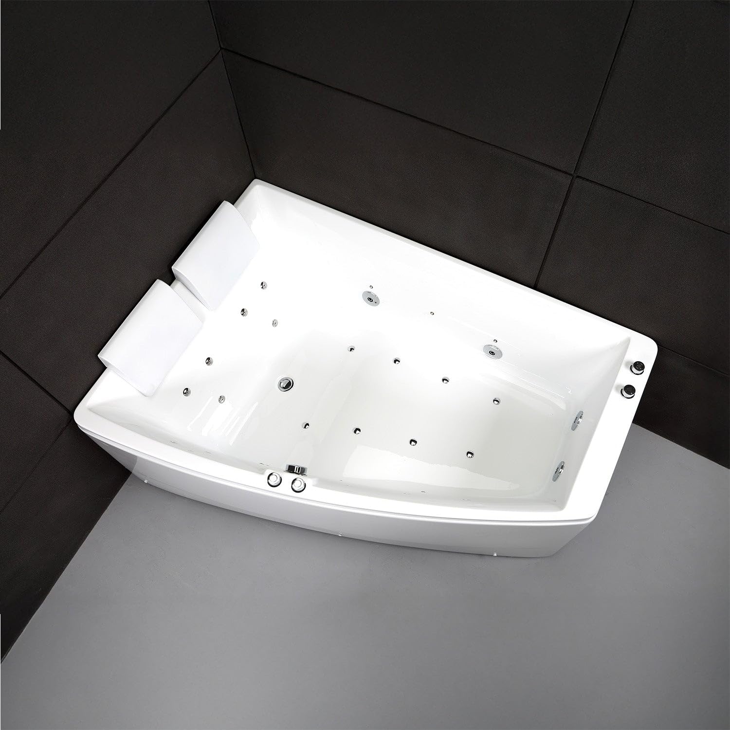 Baignoire Balnéo Sangha Duo Wave Gauche 170 x120 x63 cm, by SPALINA