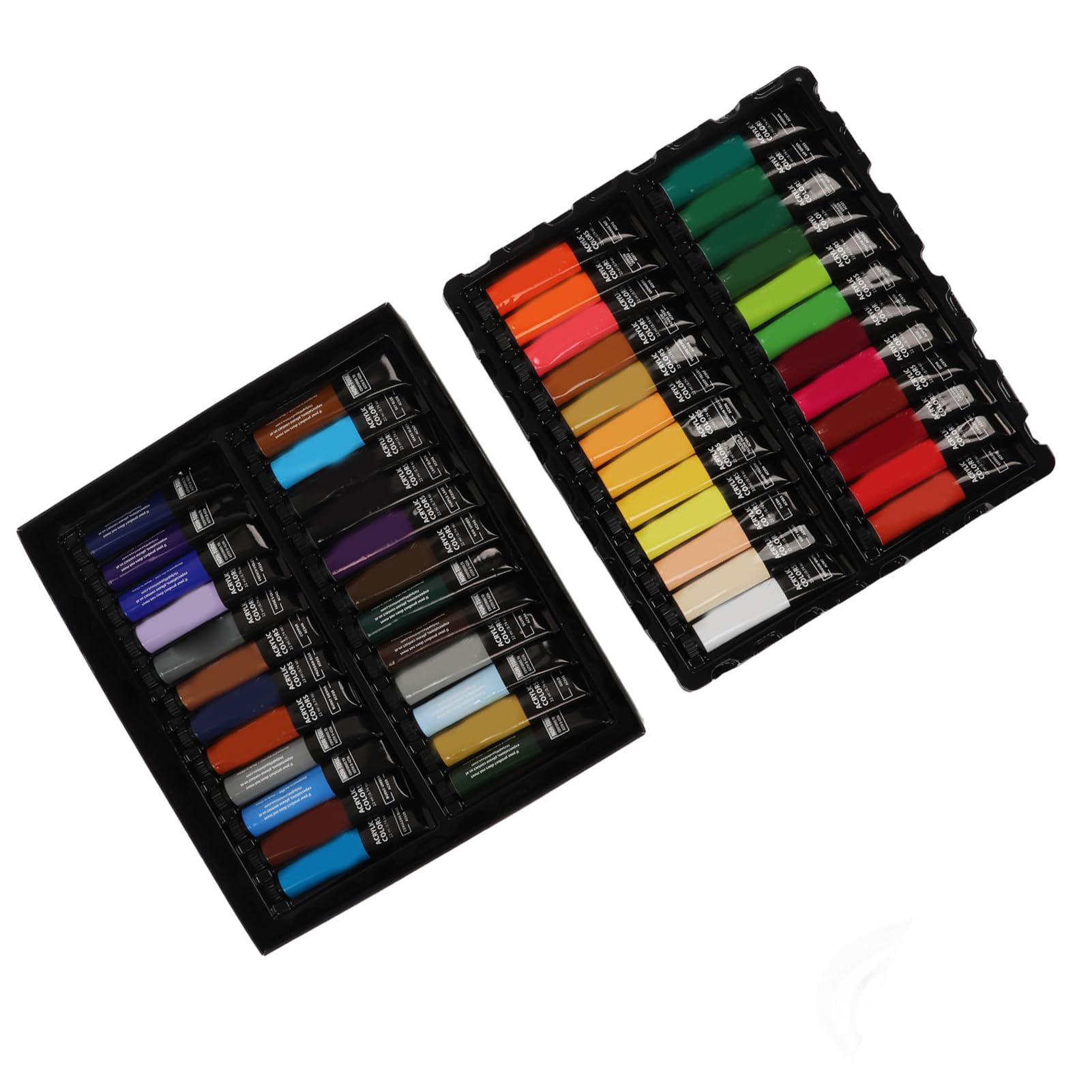 Gucagle Kit de pintura acrílica profesional hecho a mano DIY pintura conjunto con 48 colores vibrantes 6 pinceles 1 paleta para artistas principiantes adultos adolescentes niños acuarela
