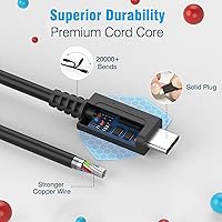 Vista 2 de Cargador para Nintendo Switch, adaptador de corriente alterna MARSDOCK de 45 W para Switch, carga rápida de 15 V 2.6 A con cable USB C de 10 pies