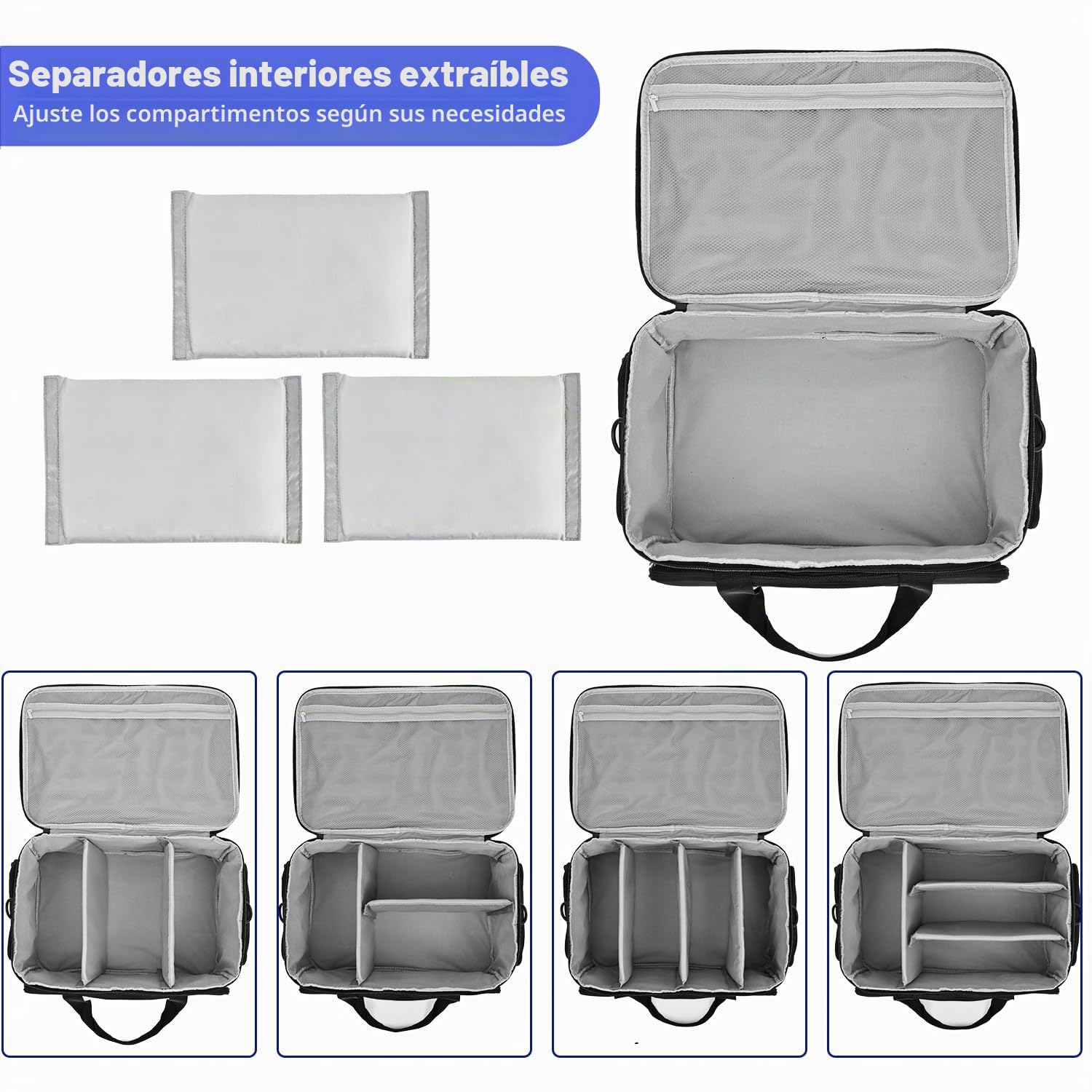 LEFOR·Z Bolsa de Suministros médicos, Bolsa de Primeros Auxilios vacía, Bolsa de Enfermera con separadores Desmontables para atención médica en el hogar, Visita de hospicio, Viajes o Evento de