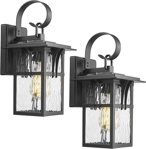 Miniatura 12 de Darkaway Lámpara de pared al aire libre, accesorios de iluminación exterior para montaje en pared, luces de porche, aplique exterior impermeable con