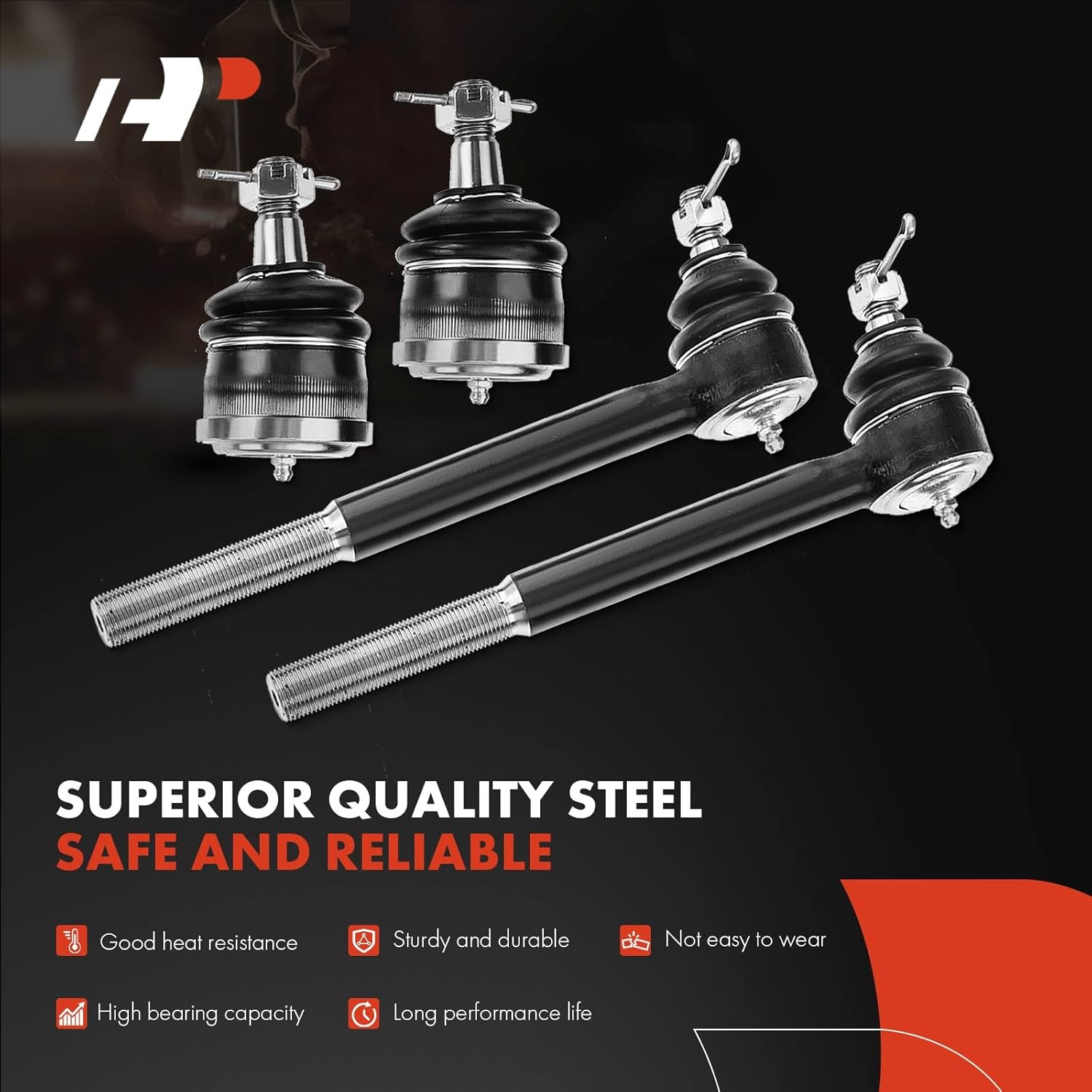 A-Premium Set of 13, Front Sway Bar Link, Upper Lower Ball Joint, Inner Outer Tie Rod End, Idler Arm, Compatible with Chevrolet Cadillac Buick Pontiac - Impala Caprice DeVille Riviera LeSabre Safari