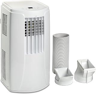 BLU12 12,000BTU Portable Air Conditioner, Heating, Cooling, Dehumidification and Fan, Remote Control, Window Sheet for UK Windows Included, for Rooms Up to 30 Square Metres