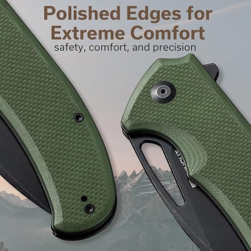 Miniatura 5 de SENCUT Phantara - Cuchillo de bolsillo para hombre, cuchillo abatible para EDC, cuchillos plegables con hoja de 3.7 pulgadas, mango G10 con bloqueo