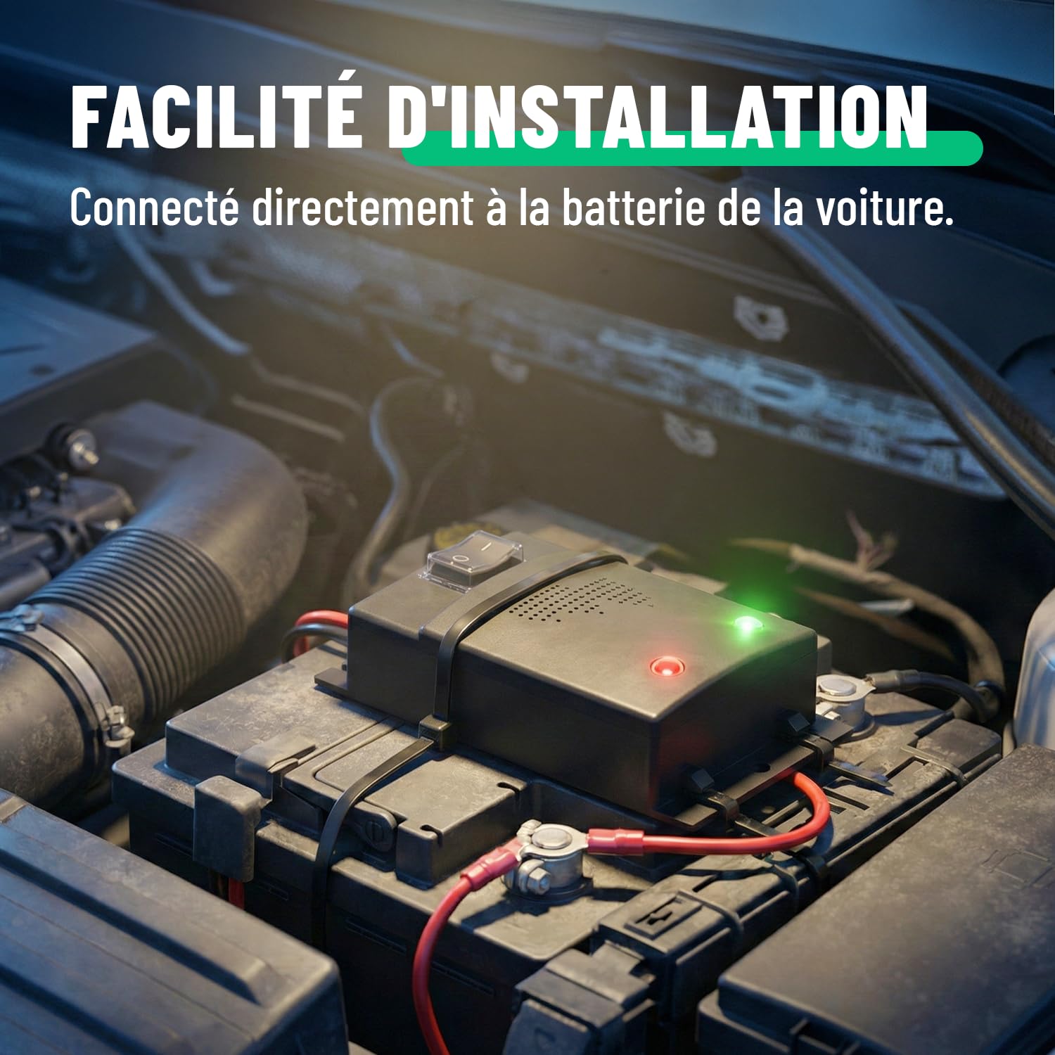 greate Repulsif Rongeur pour Voiture avec Connexion Batterie 12V - Répulsif Anti Rongeur Voiture - Ultrason Anti Fouine et Martre