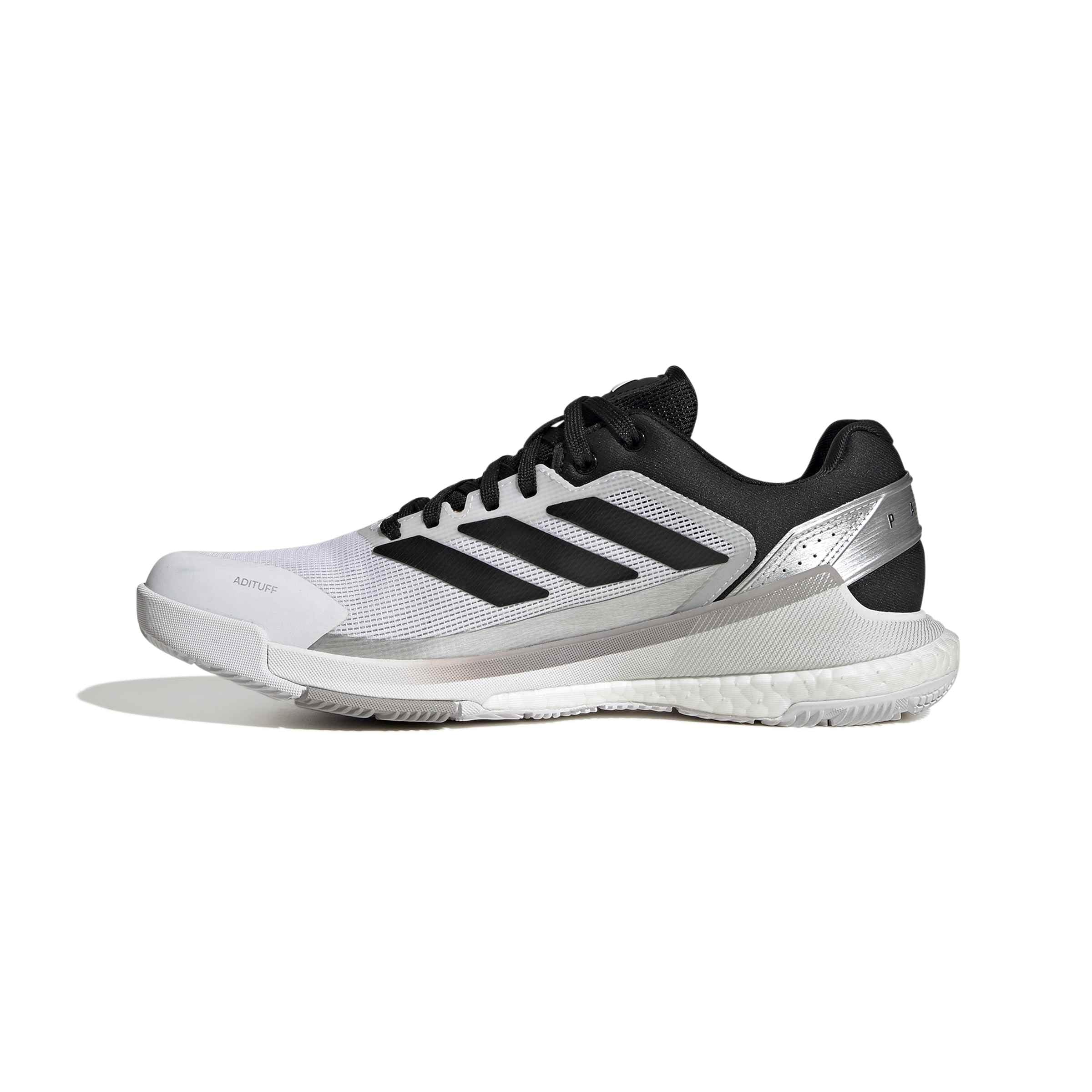 adidas Homme Crazyquick Boost Padel Shoes, Ftwr White/Grey Two/Core Black, 44 EU