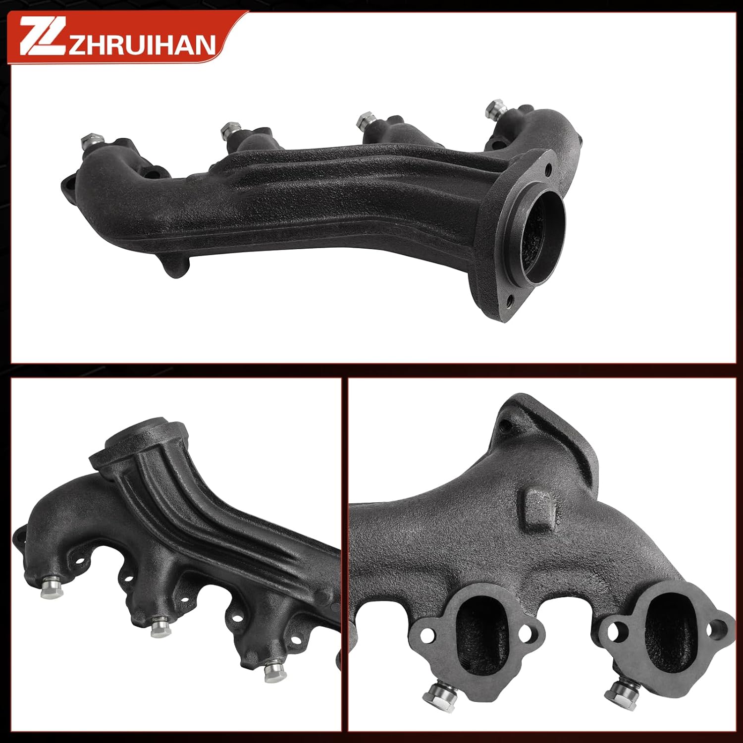 Left Exhaust Manifold Kit With 1980-1988 E250 & E350, 1988 F Super Duty, 1983-1988 F250 & F350 7.5L V8 engine, OE: 674-227 EPA
