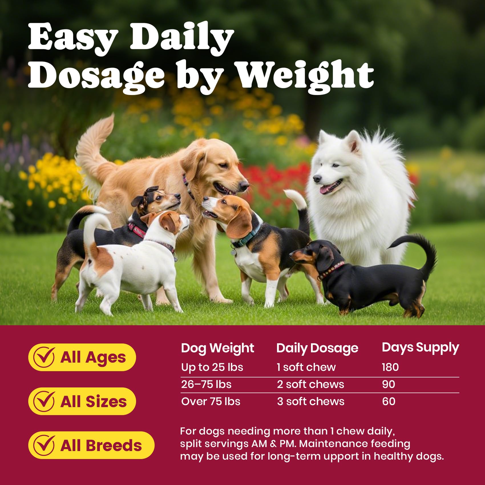 Glucosamine for Dogs - Hip and Joint Supplement Chews for Senior & Large Breed, Joint Supplement for Dogs with Chondroitin, Wuffe Joint Chews for Pain Relief - 60-Day Satisfaction Guarantee - 180 Ct - image 7