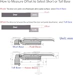 Walk in Cooler Door Handle,Freezer Door Handle, Freezer Door latches, Suitable for Freezer Door Locks, Oven Locks, Laboratory Door Locks, or Other Equipment (Base Height 3.5inch)