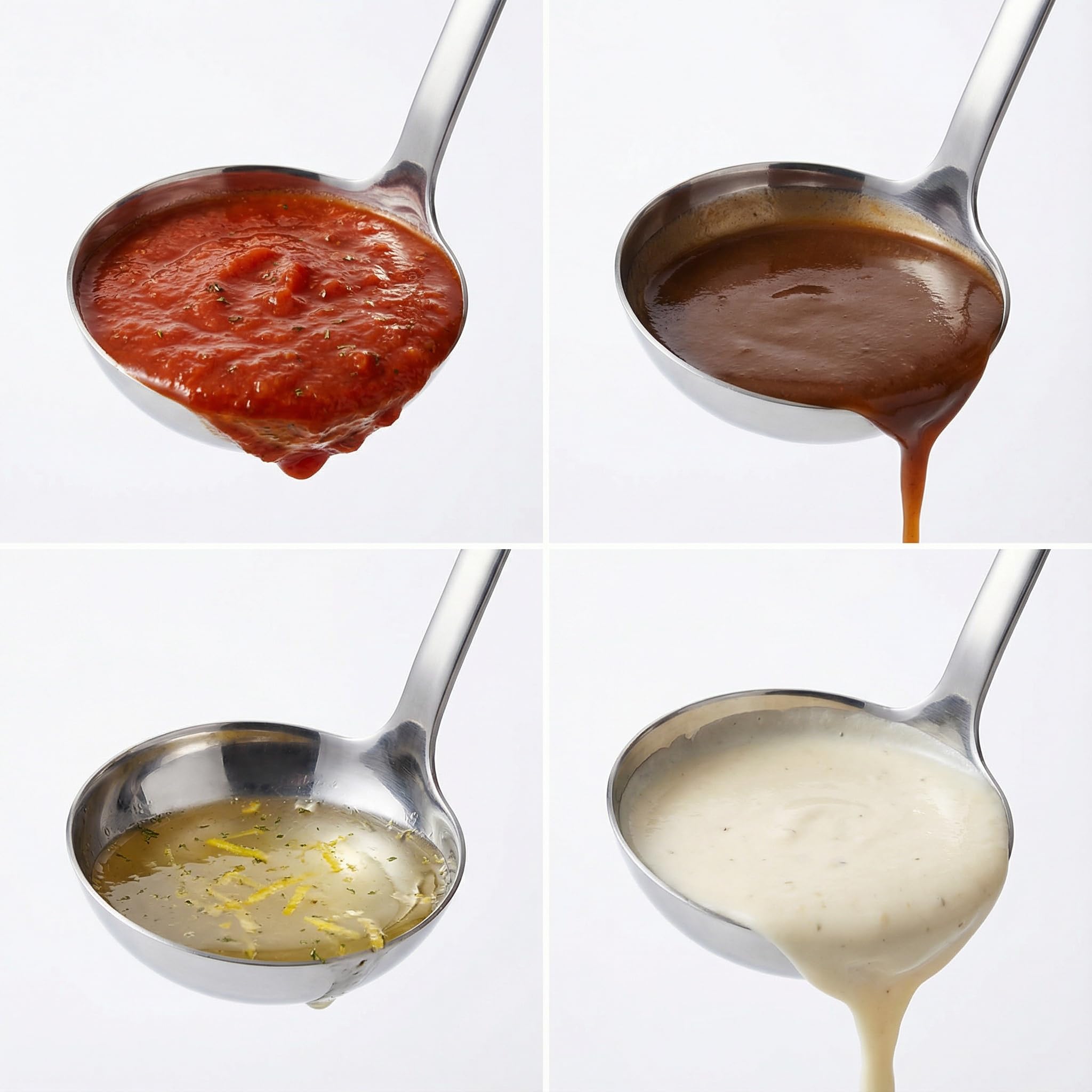 2 Stück Suppenkelle aus Hochwertigem Edelstahl – Zum Servieren und Schöpfen von Suppen und Eintöpfen, suppenkelle edelstahl, spülmaschinengeeignet, Saucen Schöpflöffel, Schöpfkelle