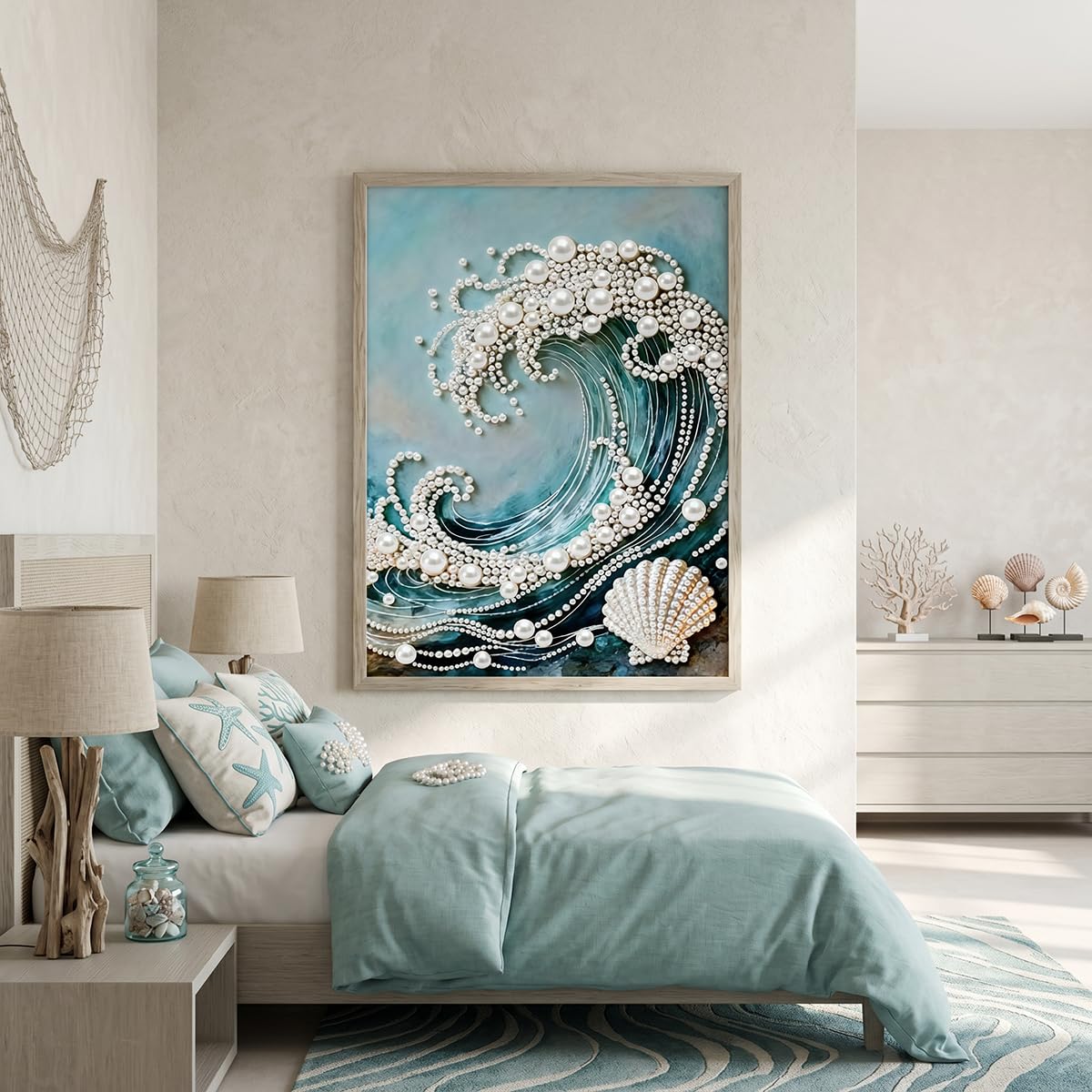 5D Diamond Art Pearl Painting - Wave Design -3 5D Diamond Art Pearl Painting - Wave Design -3