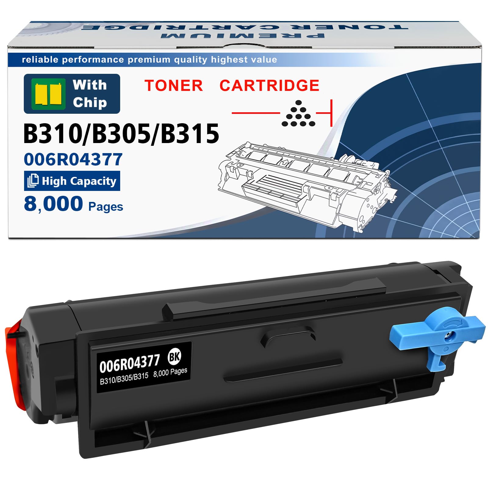 toner reidotto per xerox b310 b305 b315 8000 pagine