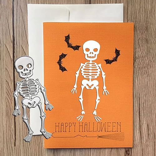 Miniatura 3 de Troqueles para hacer tarjetas, troqueles creativos de corte de metal con calavera de esqueleto, plantilla en relieve para álbumes de recortes,