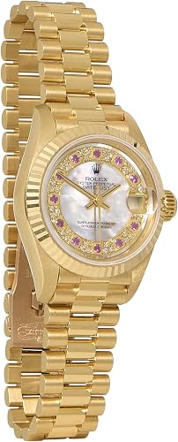 Pre-loved 18K Yellow Gold Diamond & Ruby Datejust President 69178 26mm, Gold