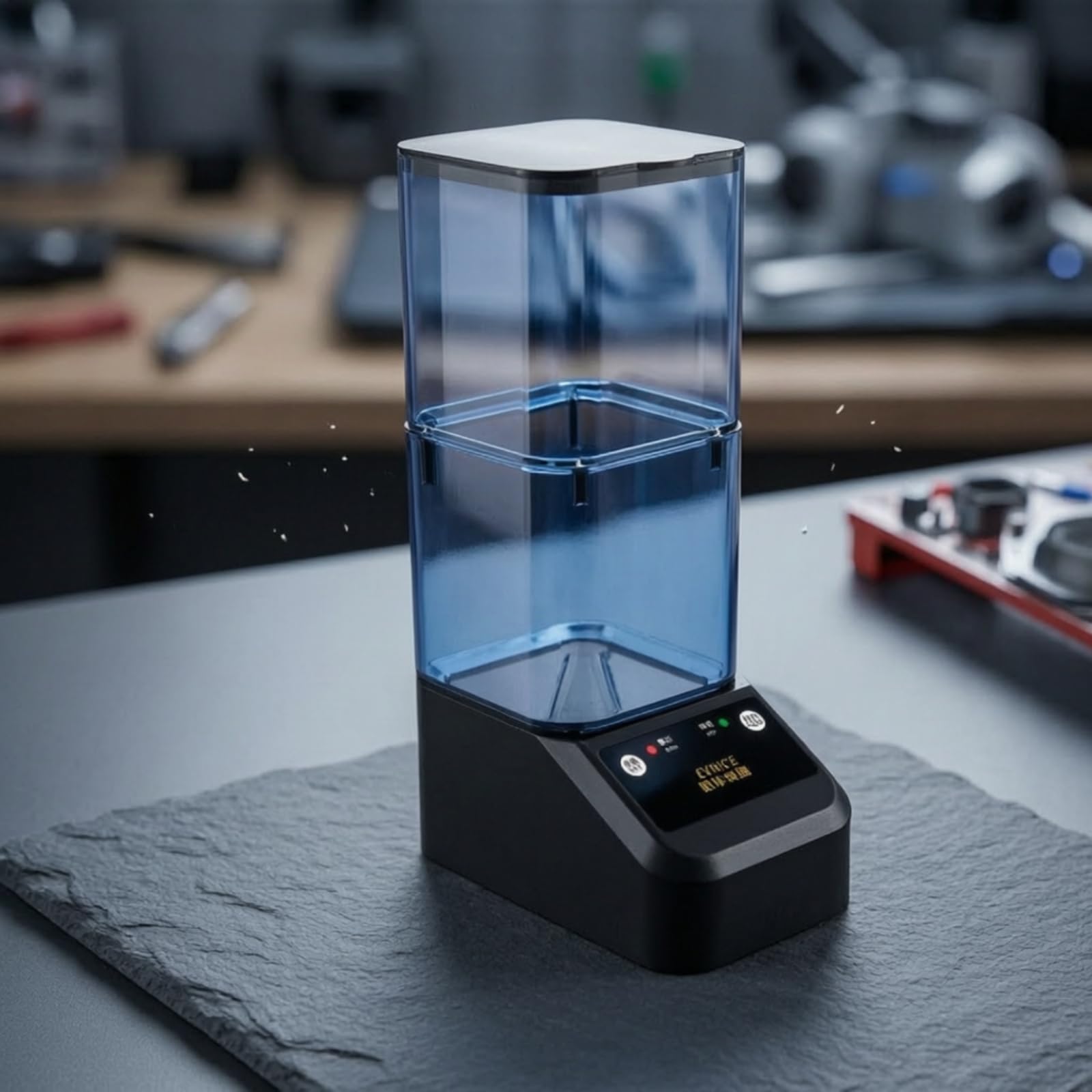 rockible Distributeur Nourriture avec Minuterie Connecté Distributeur Nourriture avec Câble Gran Capacité pour Aquarium, Blanc, 2000ml WiFi Double Alimentation