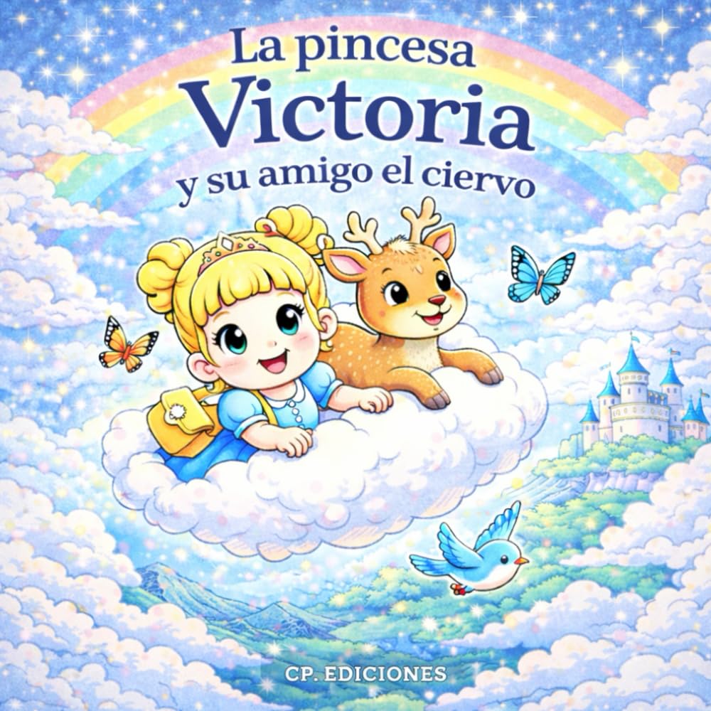 La princesa Victoria y su amigo el ciervo: libro de colorear (Princesas Mágicas - Libro de Colorear)