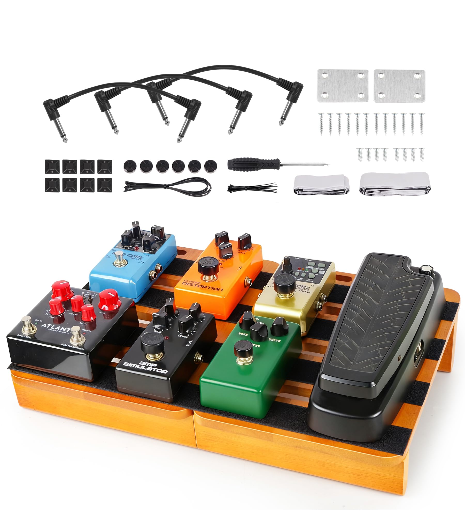Amazon.com: Wooden Pedal Board Guitar Effects 2-in-1 Pedalboard